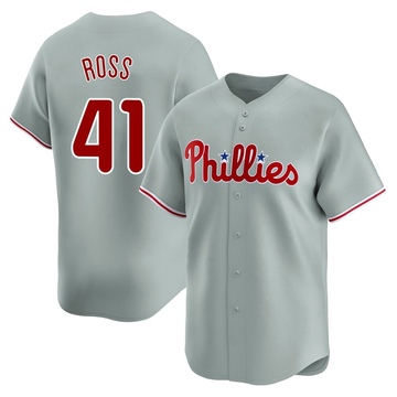 Joe Ross Men's Limited Philadelphia Phillies Gray Away Jersey