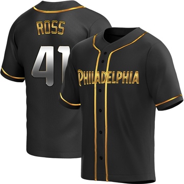Joe Ross Men's Replica Philadelphia Phillies Black Golden Alternate Jersey
