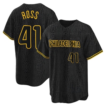 Joe Ross Men's Replica Philadelphia Phillies Black Snake Skin City Jersey