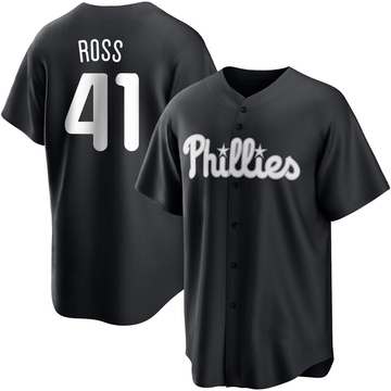 Joe Ross Men's Replica Philadelphia Phillies Black/White Jersey
