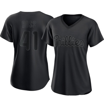 Joe Ross Women's Authentic Philadelphia Phillies Black Pitch Fashion Jersey