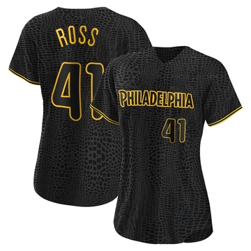 Joe Ross Women's Authentic Philadelphia Phillies Black Snake Skin City Jersey