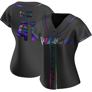 Joe Ross Women's Replica Philadelphia Phillies Black Holographic Alternate Jersey