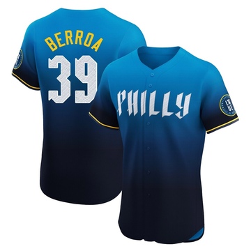 Steward Berroa Men's Elite Philadelphia Phillies Blue 2024 City Connect Jersey