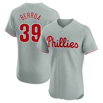 Steward Berroa Men's Elite Philadelphia Phillies Gray Road Jersey