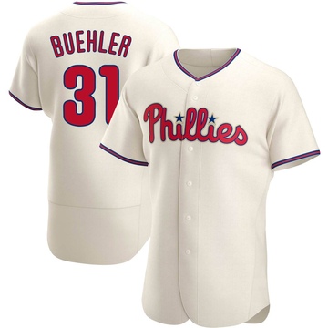 Walker Buehler Men's Authentic Philadelphia Phillies Cream Alternate Jersey