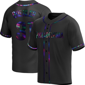 Walker Buehler Men's Replica Philadelphia Phillies Black Holographic Alternate Jersey
