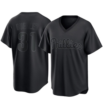 Walker Buehler Men's Replica Philadelphia Phillies Black Pitch Fashion Jersey