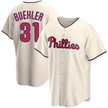 Walker Buehler Men's Replica Philadelphia Phillies Cream Alternate Jersey