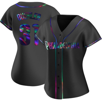 Walker Buehler Women's Replica Philadelphia Phillies Black Holographic Alternate Jersey