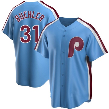 Walker Buehler Youth Replica Philadelphia Phillies Light Blue Road Cooperstown Collection Jersey