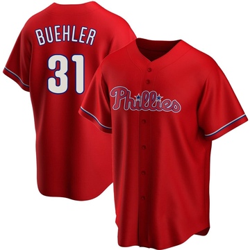 Walker Buehler Youth Replica Philadelphia Phillies Red Alternate Jersey